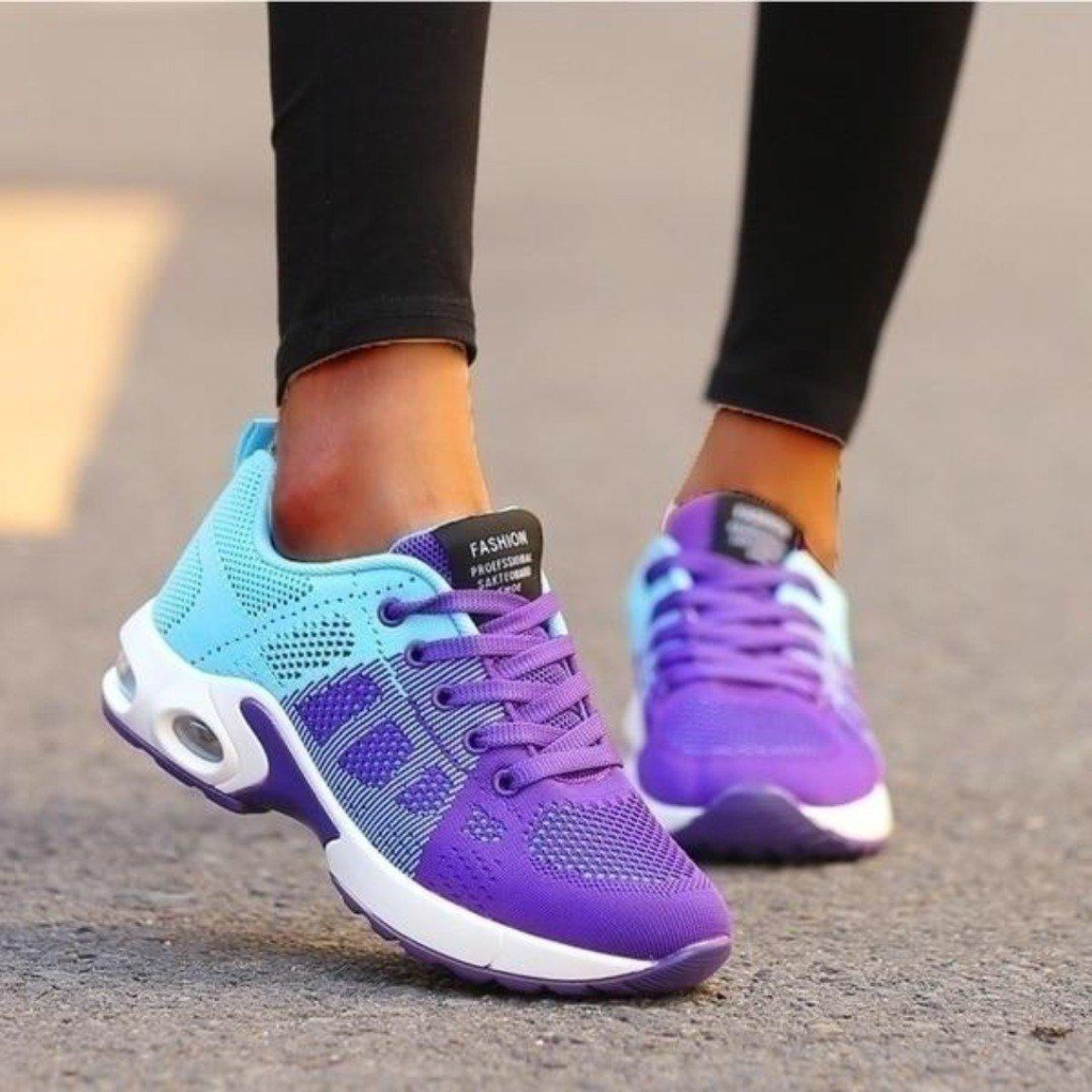 Baskets de sport Femme légères – Chaussures de marche respirante-vêtement-Violet-36-Oslo France