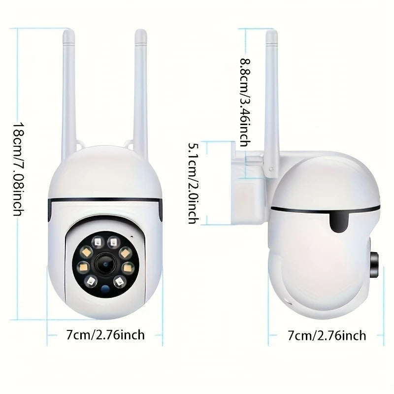 Caméra WiFi Extérieure avec Vision Nocturne, Détection de Mouvement et Audio Bidirectionnel-accessoires-Oslo France