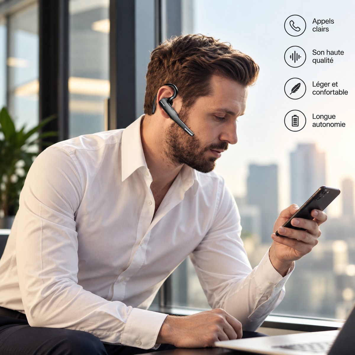 Casque Audio Bluetooth avec Réduction de Bruit | Autonomie 24 Heures