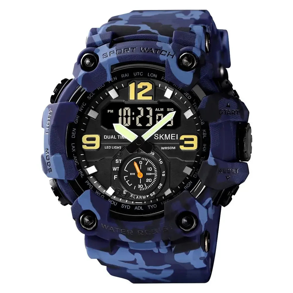 Montre Homme | Montre Numérique Étanche avec Écran LED | Chronographe et Alarme pour Aventures Sportives 10