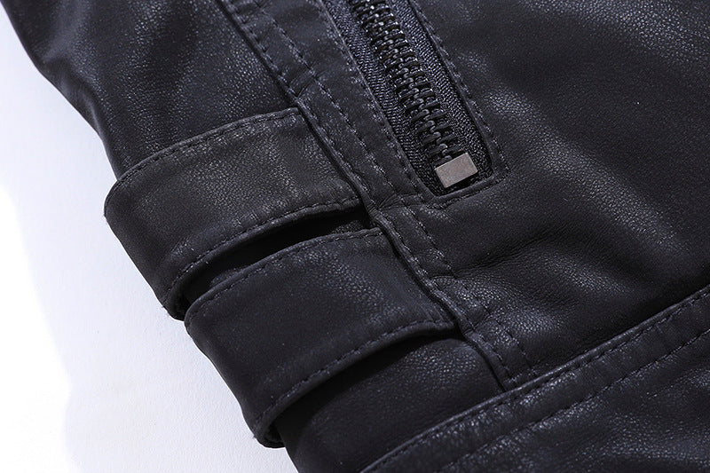 Veste Cuir Homme | Blouson Biker avec Détails Pratiques | Style Polyvalent pour Tenues Décontractées 4