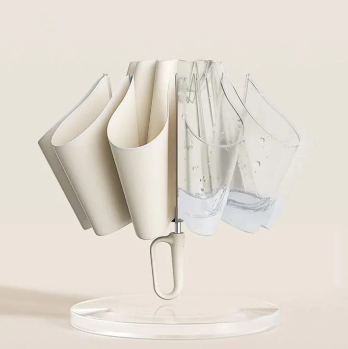 Parapluie Compact Pliable – Léger et Portable avec Poignée Anneau