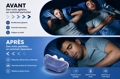 Appareil anti ronflement Portable Silencieux pour Apnée du Sommeil