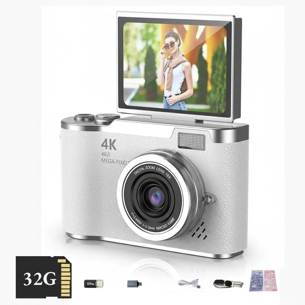 Appareil Photo Numérique avec Écran – Photo, Vidéo-accessoires-Blanc-Oslo France