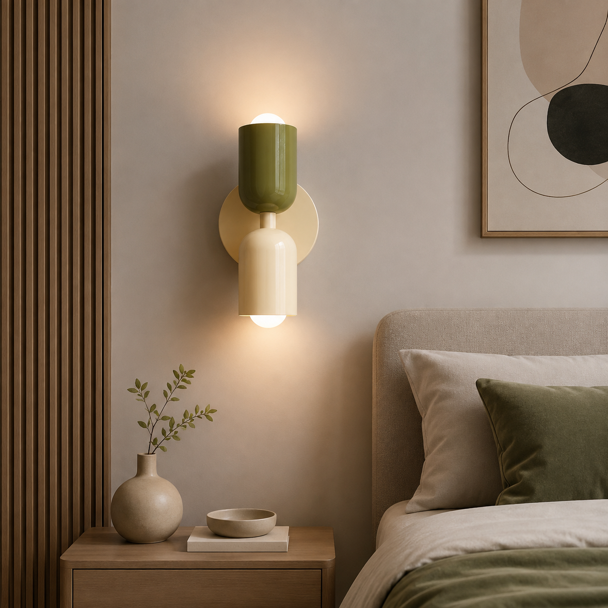 Applique Murale Moderne Double – Éclairage LED-lumière-Vert-Oslo France