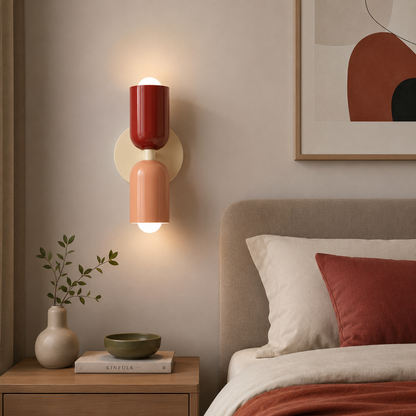 Applique Murale Moderne Double – Éclairage LED-lumière-Rouge-Oslo France