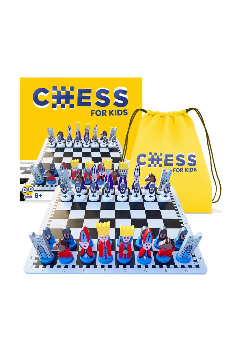 Aventure Échecs | Jeu d'Échecs en Bois Éducatif avec Designs Colorés | Stimulation de la Pensée Stratégique pour Enfants 1