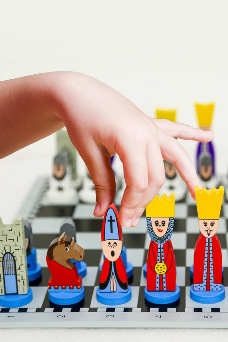 Aventure Échecs | Jeu d'Échecs en Bois Éducatif avec Designs Colorés | Stimulation de la Pensée Stratégique pour Enfants 3