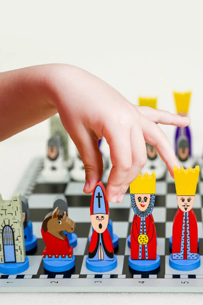 Aventure Échecs | Jeu d'Échecs en Bois Éducatif avec Designs Colorés | Stimulation de la Pensée Stratégique pour Enfants 3