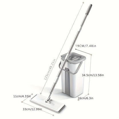 Balai Serpillière avec Seau Essoreur – Nettoyage Sols Humide et Sec - Lavage, Essorage-maison-Oslo France