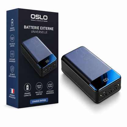 Batterie externe 5000mAh Universelle à Plusieurs Sorties USB, Affichage Numérique-accessoires-Oslo France