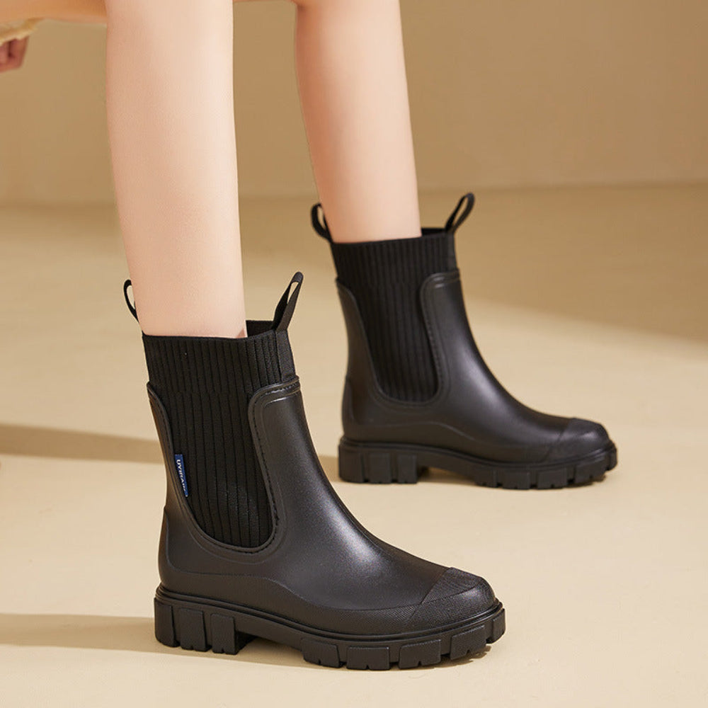 Bottes Chelsea Femme Imperméables – Bottines de Pluie à Semelle Crantée-vêtement-Oslo France