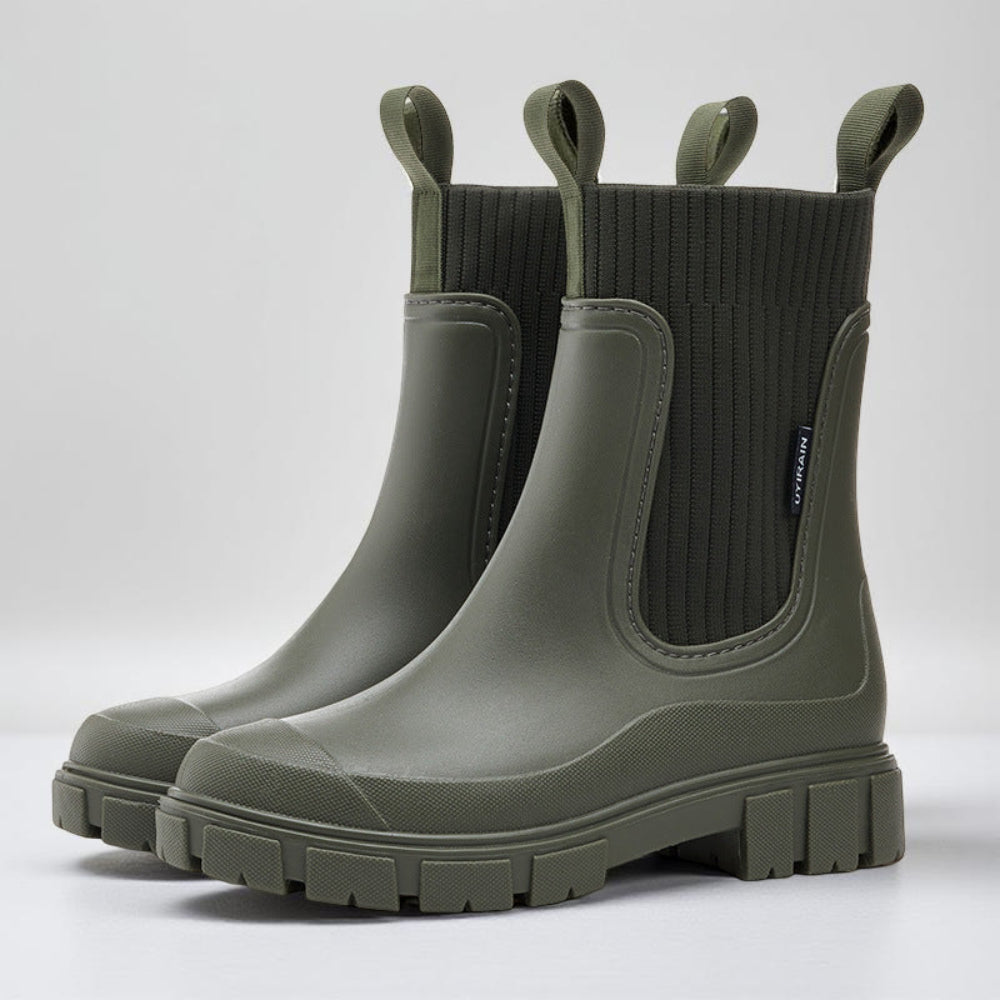 Bottes Chelsea Femme Imperméables – Bottines de Pluie à Semelle Crantée-vêtement-Oslo France