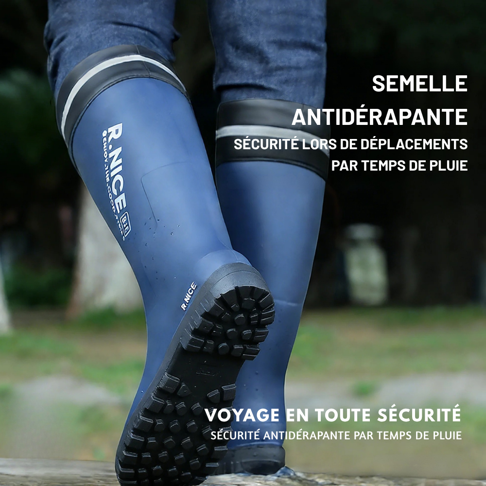Bottes de pluie pour homme et femme – Bottes imperméables montantes avec semelle antidérapante-vêtement-Oslo France