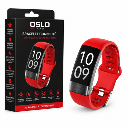 Bracelet Connecté Fitness – Suivi Cardiaque, Podomètre, Écran Digital-accessoires-Oslo France
