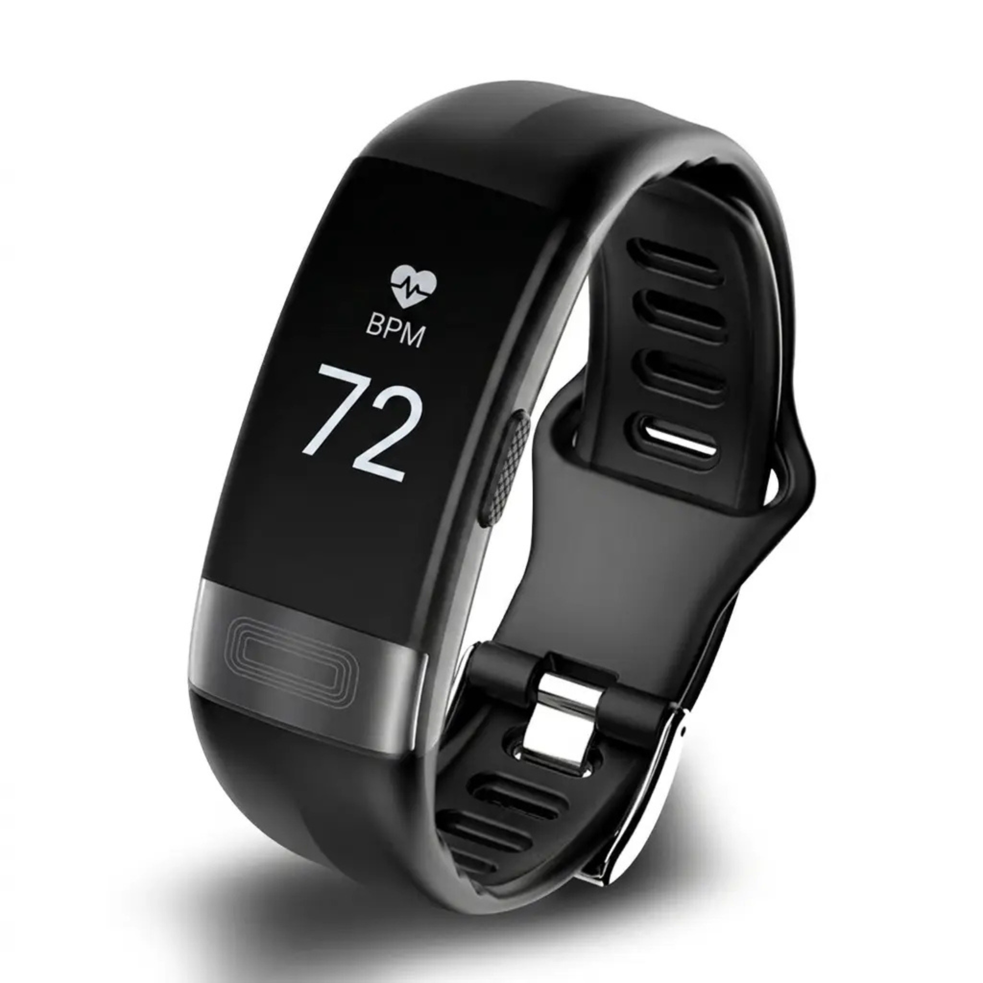 Bracelet Connecté Fitness – Suivi Cardiaque, Podomètre, Écran Digital-accessoires-Noir-Oslo France