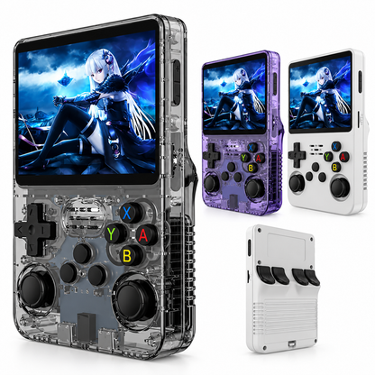 Console de Jeu Portable | Écran IPS 3,5 avec Système Linux | Lecteur Vidéo Intégré pour Jeux Rétro et Mobilité