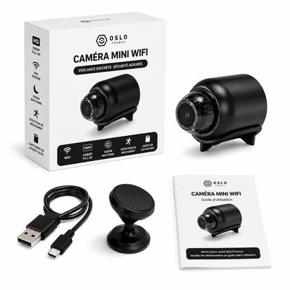 Mini Caméra de Surveillance WiFi Sans Fil – Caméra Espion avec Vision à Distance sur Smartphone