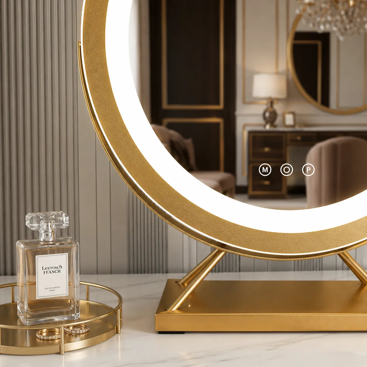 Miroir de Maquillage Lumineux LED –  Éclairage Intégré et Commandes Tactiles