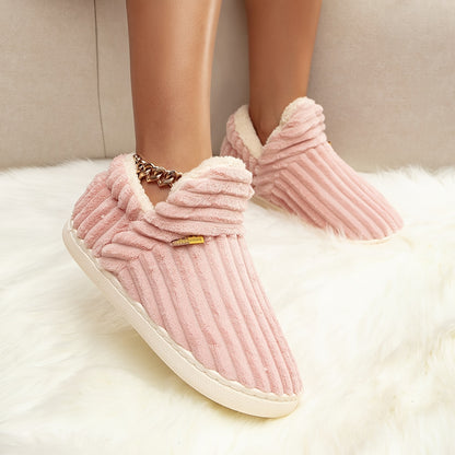 Chaussons Femme Fourrés Doux – Pantoufles en Velours – Semelle Confortable-vêtement-Oslo France