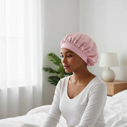 Bonnet en Satin De Cheveux Scellage Étanche | Préserve le Style et Évite les Frisottis