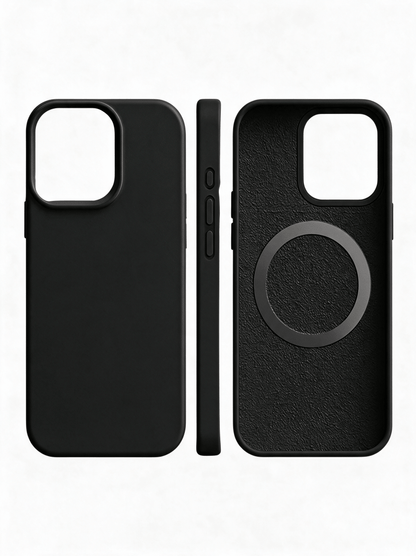 Coque iPhone compatible MagSafe, élégante et protection du téléphone-accessoires-Noir-iPhone 14-Oslo France