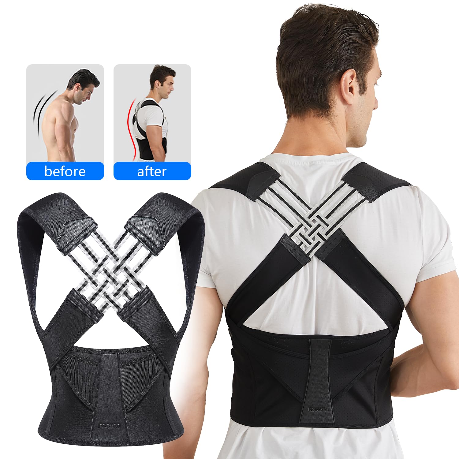 Correcteur de Posture Dos et Épaules – Ceinture de Maintien Postural Ajustable-vêtement-Oslo France