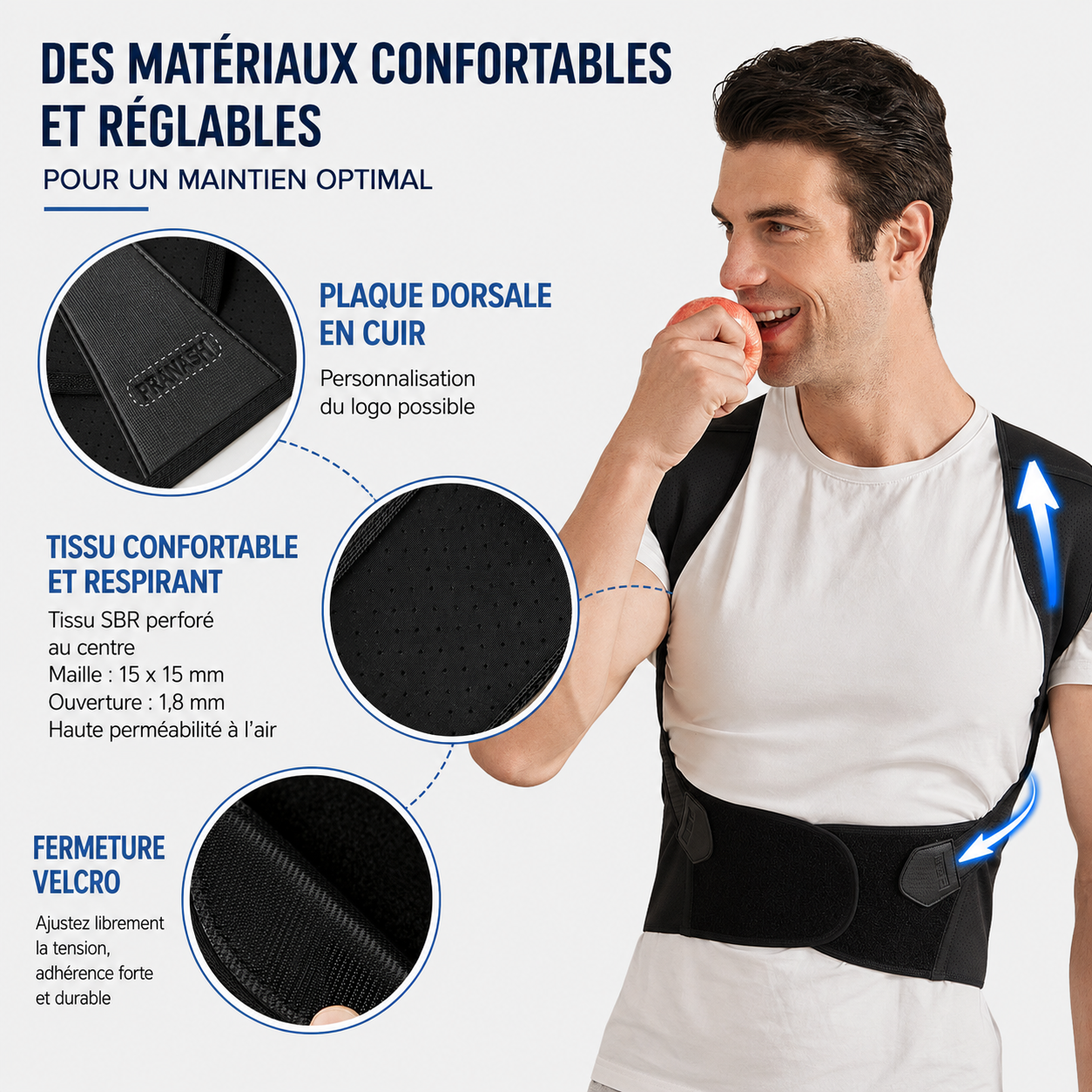 Correcteur de Posture Dos et Épaules – Ceinture de Maintien Postural Ajustable-vêtement-Oslo France