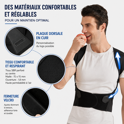 Correcteur de Posture Dos et Épaules – Ceinture de Maintien Postural Ajustable-vêtement-Oslo France