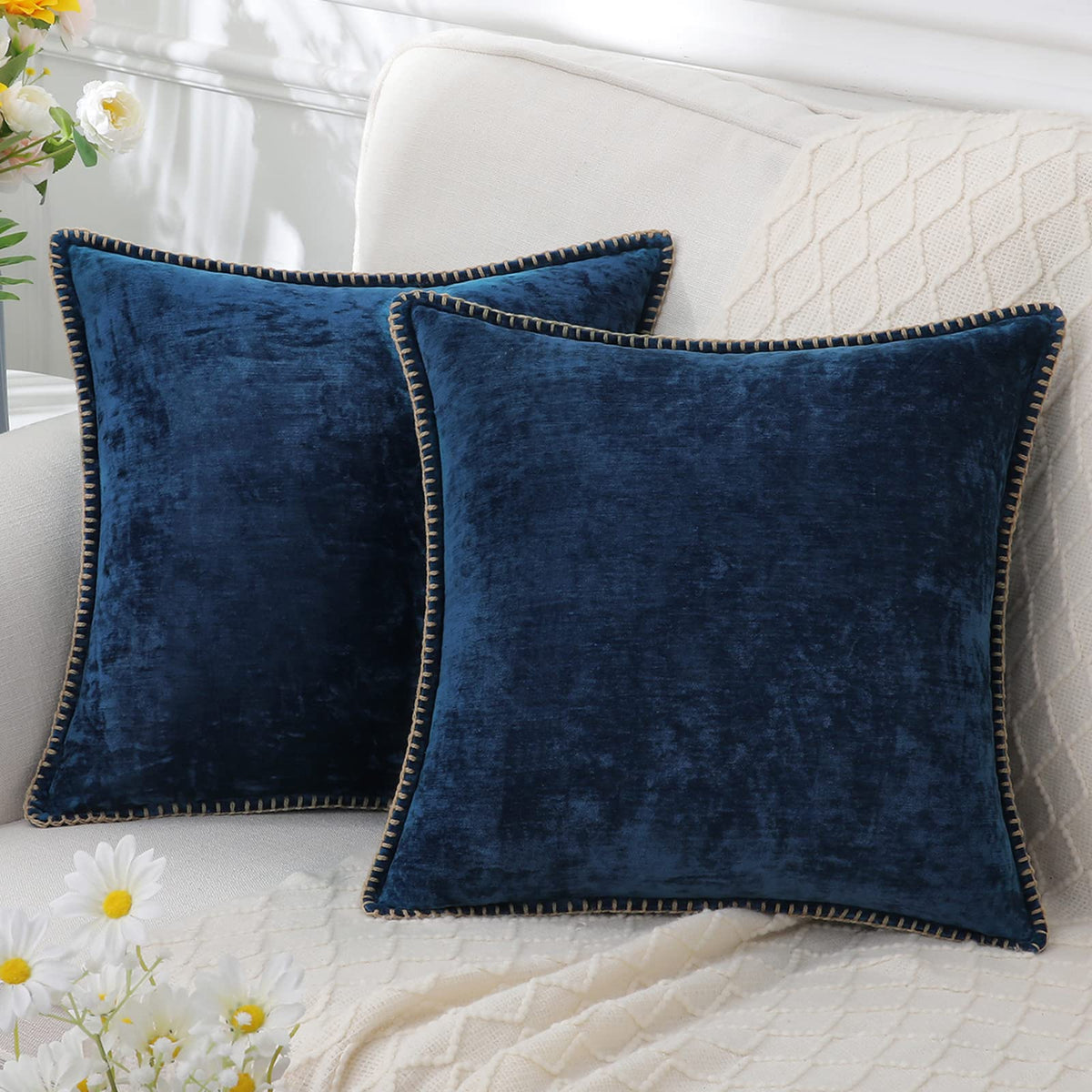 Coussin Décoratif Chenille Velouté | Luxe et Confort pour Canapé et Salon 7