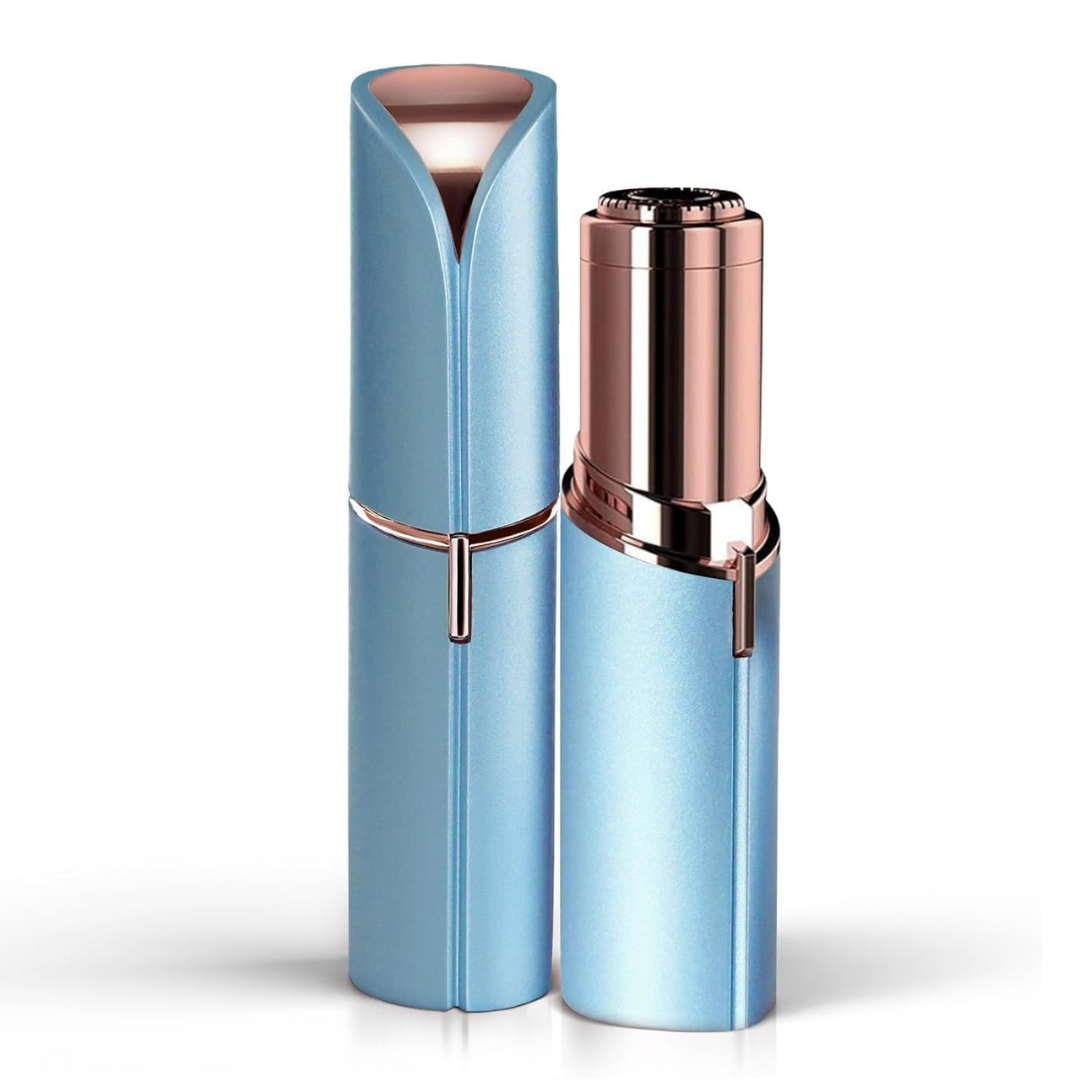 Épilateur visage électrique femme – Rasoir facial compact sans fil pour duvet et retouches-accessoires-Blue-Oslo France