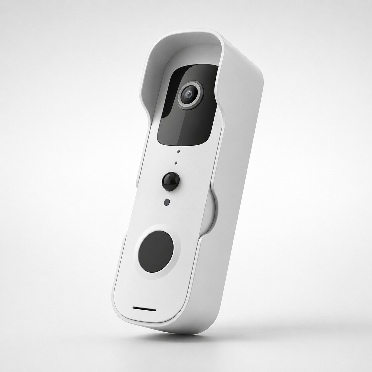 Interphone vidéo connectée avec caméra – Bouton et détection de présence-accessoires-Blanc-Oslo France