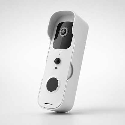 Interphone vidéo connectée avec caméra – Bouton et détection de présence-accessoires-Blanc-Oslo France