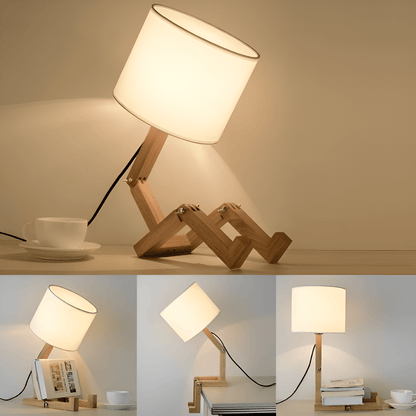 Lampe de Bureau en Bois Design – Lampe de Chevet Bois Naturel, Style Origami-lumière-Oslo France