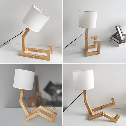Lampe de Bureau en Bois Design – Lampe de Chevet Bois Naturel, Style Origami-lumière-Oslo France