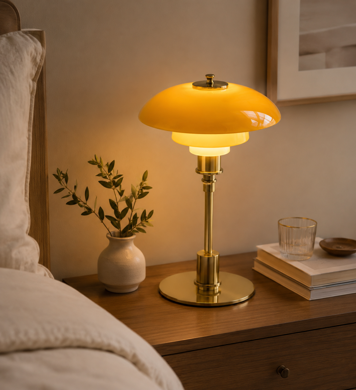 Lampe de Chevet Design Moderne - Lampe de Table Style Vintage-décoration intérieure-Orange-Oslo France