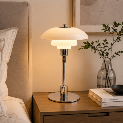 Lampe de Chevet Design Moderne - Lampe de Table Style Vintage-décoration intérieure-Blanc-Oslo France