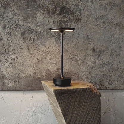Lampe de Table Sans Fil Rechargeable LED Dorée – Design pour Restaurant, Bar et Salon – Lumière Tactile Chaude-décoration intérieure-Noir-Oslo France