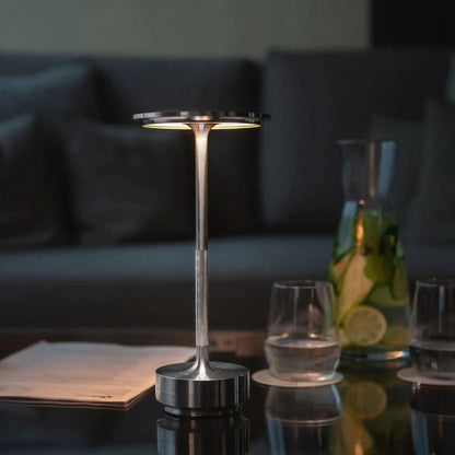 Lampe de Table Sans Fil Rechargeable LED Dorée – Design pour Restaurant, Bar et Salon – Lumière Tactile Chaude-décoration intérieure-Gris-Oslo France