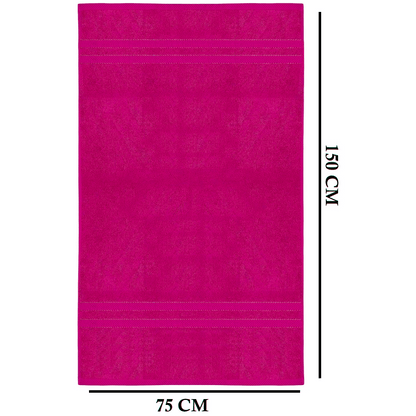 Lot de 4 Serviettes de Bain en Coton 75 × 150 cm - Douces, Absorbantes et Moelleuses-salle de bain-Oslo France-Oslo France
