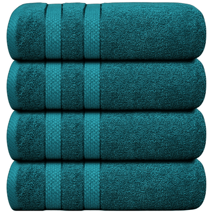 Lot de 4 Serviettes de Bain en Coton 75 × 150 cm - Douces, Absorbantes et Moelleuses-salle de bain-Oslo France-Oslo France