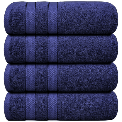 Lot de 4 Serviettes de Bain en Coton 75 × 150 cm - Douces, Absorbantes et Moelleuses-salle de bain-Oslo France-Oslo France