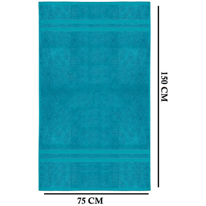 Lot de 4 Serviettes de Bain en Coton 75 × 150 cm - Douces, Absorbantes et Moelleuses-salle de bain-Oslo France-Oslo France