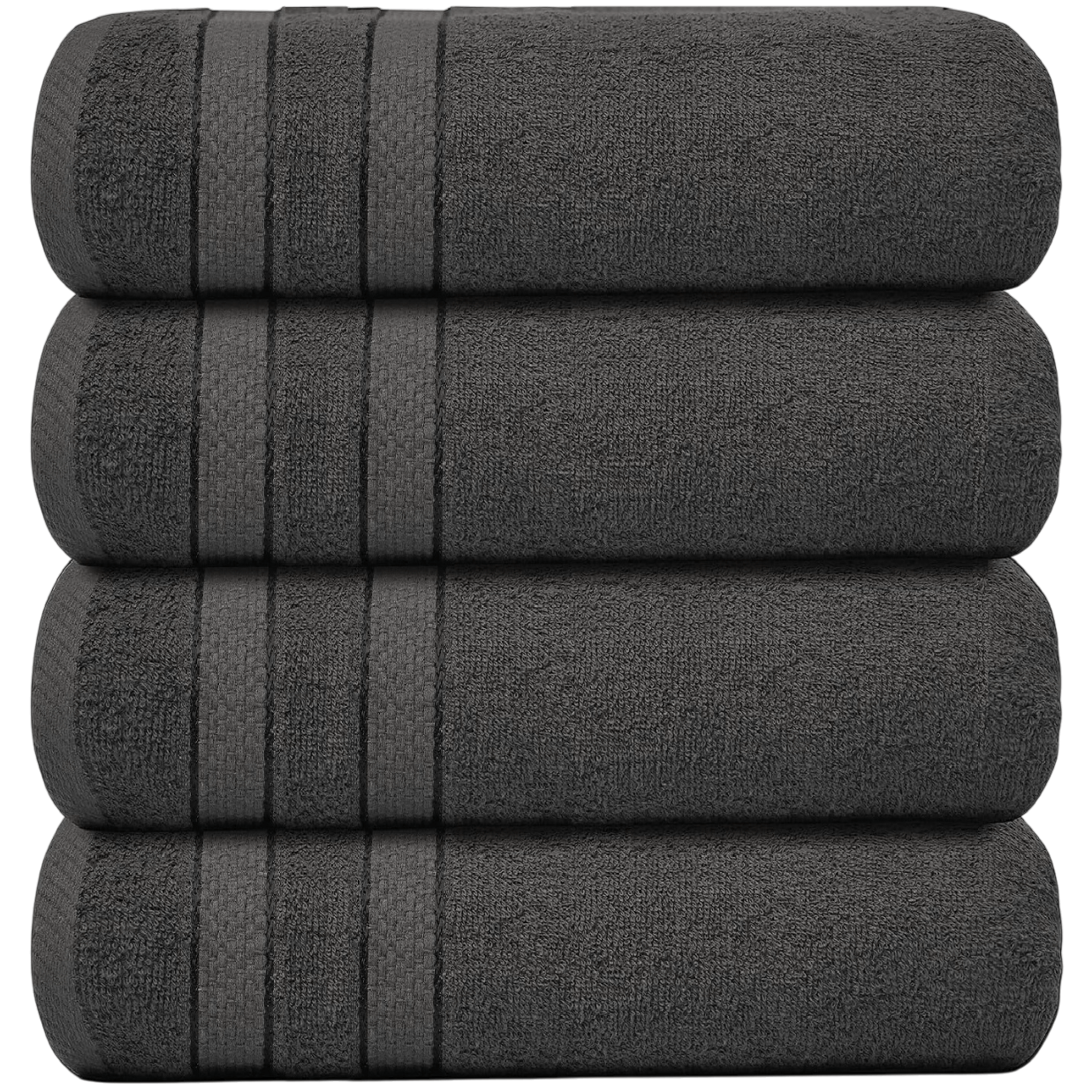 Lot de 4 Serviettes de Bain en Coton 75 × 150 cm - Douces, Absorbantes et Moelleuses-salle de bain-Oslo France-Oslo France