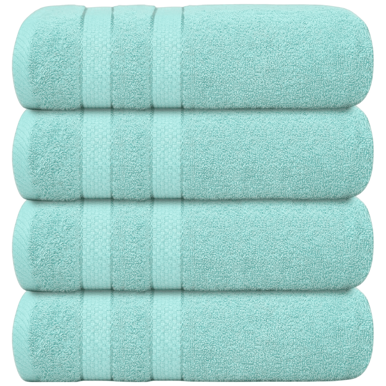 Lot de 4 Serviettes de Bain en Coton 75 × 150 cm - Douces, Absorbantes et Moelleuses-salle de bain-Oslo France-Oslo France