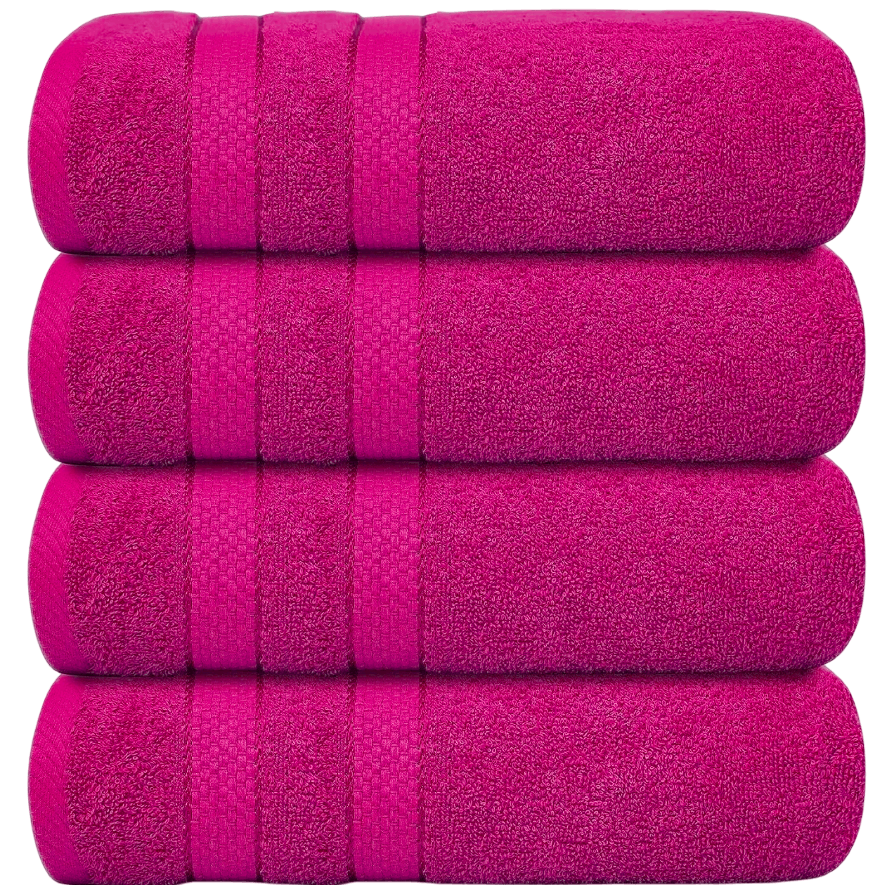 Lot de 4 Serviettes de Bain en Coton 75 × 150 cm - Douces, Absorbantes et Moelleuses-salle de bain-Oslo France-Oslo France