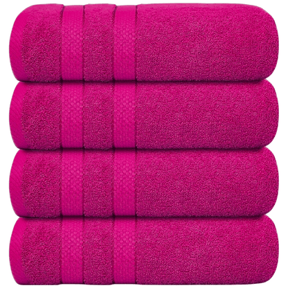 Lot de 4 Serviettes de Bain en Coton 75 × 150 cm - Douces, Absorbantes et Moelleuses-salle de bain-Oslo France-Oslo France