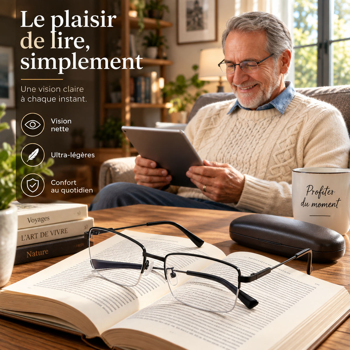 Lunettes Progressives avec Étui – Lunettes de Vue Multifocales pour Lecture et Vision de Près-vêtement-Oslo France