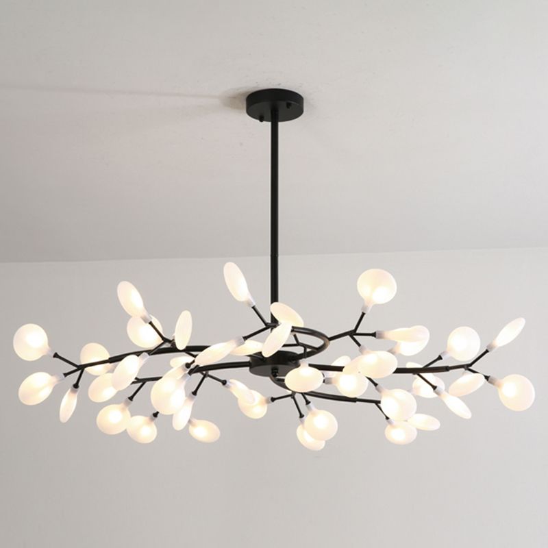 Lustre Design Branche LED – Suspension Moderne Salon & Salle à Manger-décoration intérieure-70CM-Noir-Oslo France