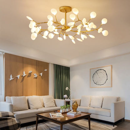 Lustre Design Branche LED – Suspension Moderne Salon & Salle à Manger-décoration intérieure-70CM-Or-Oslo France